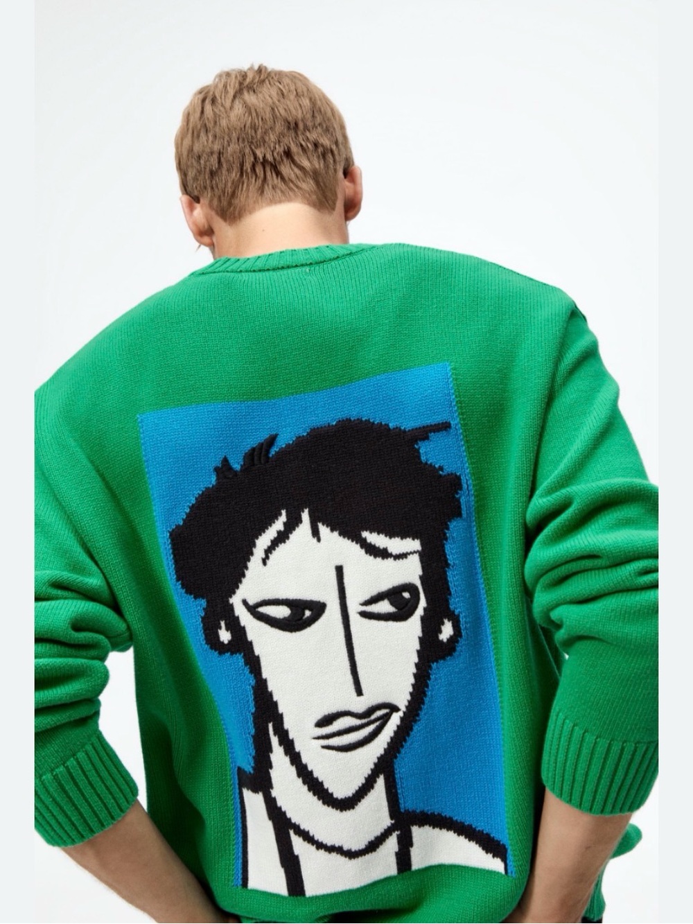 Green V-Neck Button Cardigan Sweater